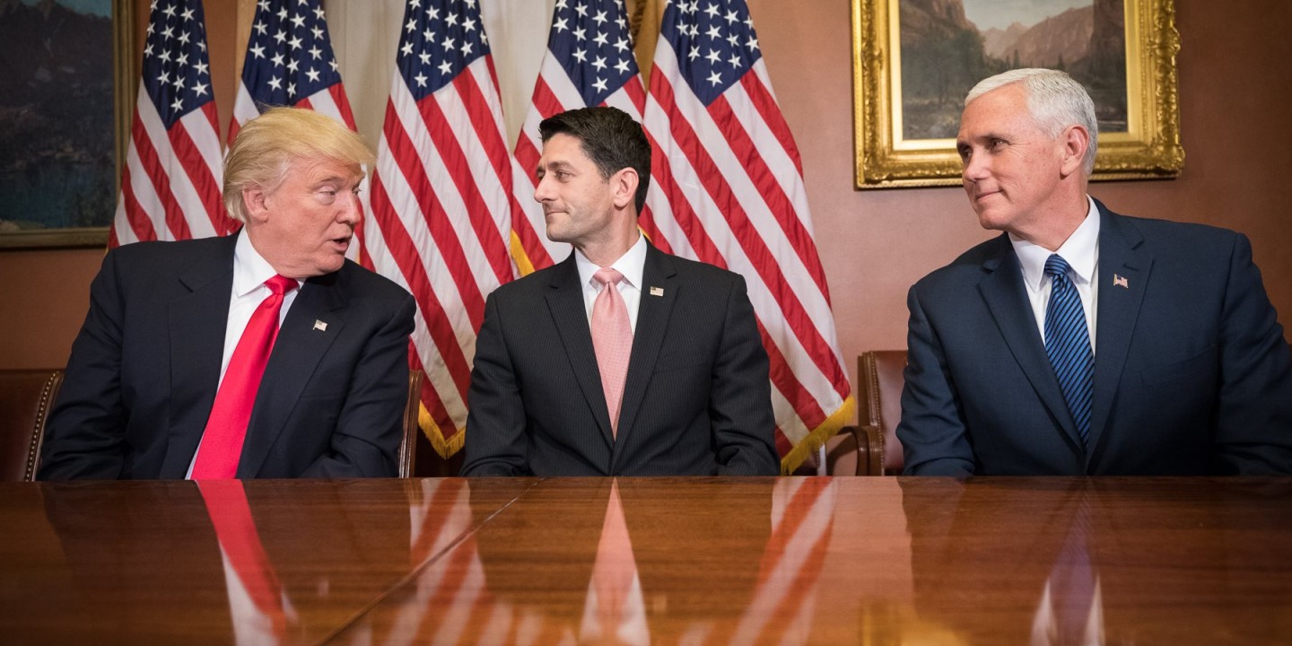 Trump, Ryan, and Pence meeting