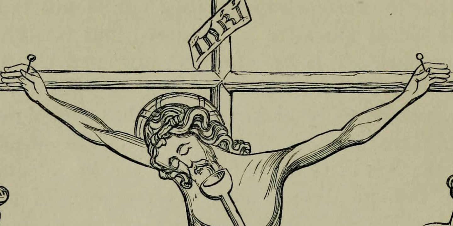 Christ offered sponge at crucifixion